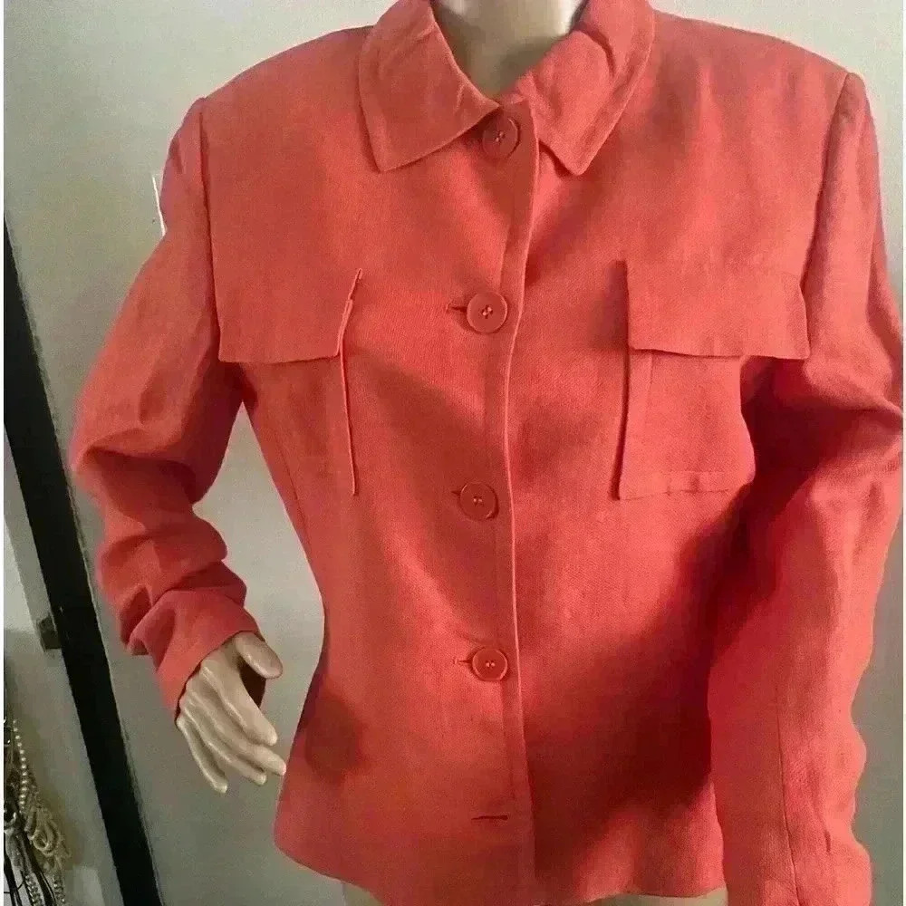 Calvin Klein vintage button down blazer in good  condition size 10 - Picture 2 of 5